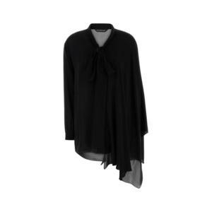 발렌시아가 긴팔 티셔츠 839280TIN13 1000 Black