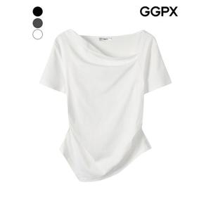 [GGPX]언밸런스넥 드레이프 티셔츠 (GP6TS017F)