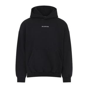 발렌시아가 블랙 미디엄 핏 후드티 767877TRVJ3 1569 1569