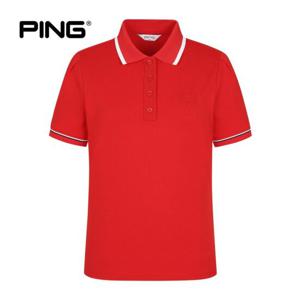 [핑](본사) [PING] 여성 코트나 배색 카라 반팔 티셔츠 121D2TO4