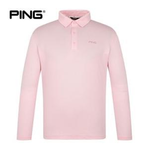 [핑](본사) [PING] 남성 베이직 카라 긴팔 티셔츠 111D1TO001_PK