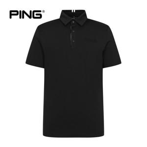 [핑](본사) [PING] 남성 엠보 로고 카라 반팔 티셔츠 111E2TO001