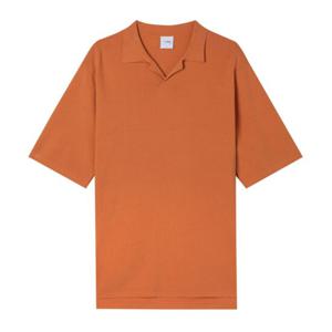[지이크]S/S 베이직 오픈카라 반팔 니트 PEU8072_
