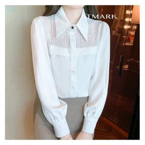 [앳마크]ATMARK (77까지)믹스레이스체스트퍼프셔츠_AA51SH014G