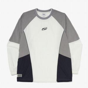 [FILA] 컬러 블럭 우븐 맨투맨 (FS2POG1104X_OWH)