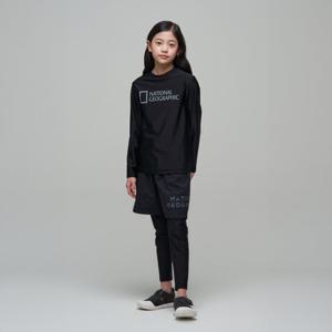 [내셔널지오그래픽 키즈] K242UWL610 반바지 롱 레깅스 CARBONBLACK