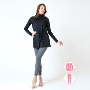 베이직엘르 롱집업 루즈핏 래쉬가드 세트 BEL-T235K+BEL-T259G