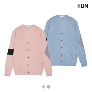 [HUM][HUM]유니)린넨라이크아크릴 배색가디건(FHMSCGK790M)