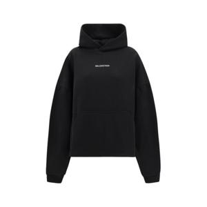 발렌시아가 후드 티셔츠 818433TRVJ3 1070 BLACK