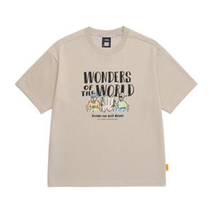 내셔널지오그래픽 N252UTS980 리젠아스킨 그래픽 반팔 티셔츠 BEIGE KHAKI