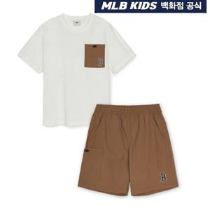 [MLB KIDS] 베이직 아웃도어 메쉬 포켓 티셔츠 세트 보스턴 레드삭스 _ 7AS1B0653-43WHS