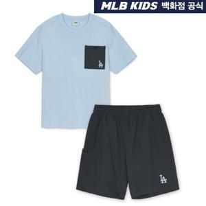 [MLB KIDS] 베이직 아웃도어 메쉬 포켓 티셔츠 세트 LA다저스 _ 7AS1B0653-07SBL