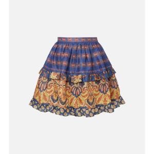 발렌티노 Voyage Imaginaire 티어드 리넨 미니스커트 P01006636