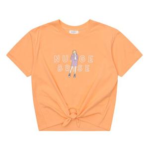 에꼴리에 여아 소녀 캐릭터 매듭 반팔 티셔츠 21B3467_OR