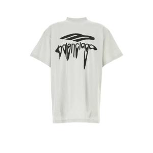 BALENCIAGA Light grey cotton oversize t-shirt 787349TRVS8 9081