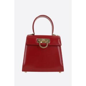 FERRAGAMO Top Handle small handbag in brushed leather 212193 291TOPHANDLESROSSOINVERNALE