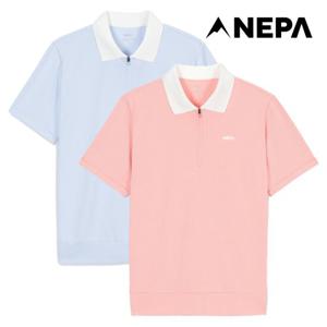 네파 여성 미니 체크 반팔 폴로티셔츠 7L45247