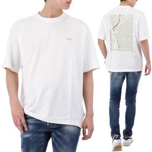 25SS 휴고보스 아트워크 디테일 반팔 티셔츠 50534925 100