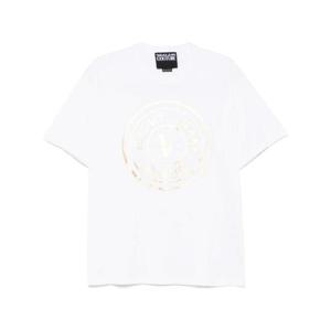 25 SS 베르사체진스꾸뛰르 V 엠블럼 티셔츠 78GAHT01CJ00T TP434189001