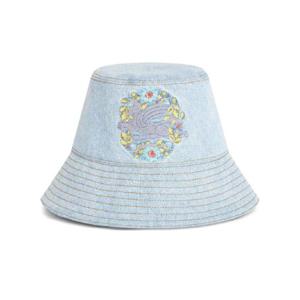 25 SS 에트로 페가소 자수 데님 버킷 햇 WAQA0008AD219 TP432330704