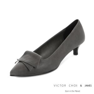 (VICTOR CHOI & james)W15P501 그레이 밀라노스탁 펌프스 수제화