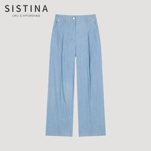 [SISTINA] 인기 원턱 스티치 와이드 팬츠_AWWSLO21170_LL