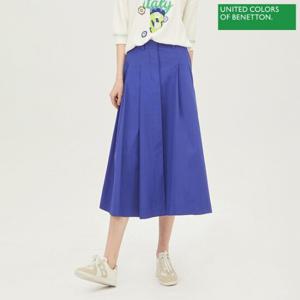 [베네통] 투턱 A라인 스커트 BASK06311_BL