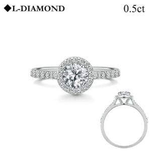 로이드 14K L-DIAMOND 해일로 5부 반지 LRD23038D