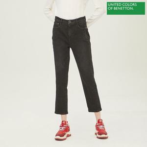 [베네통] 사이드 절개라인 데님 팬츠 BADP57261_BK