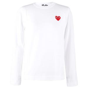 꼼데가르송 레드와펜 롱슬리브 티셔츠 화이트 P1T117