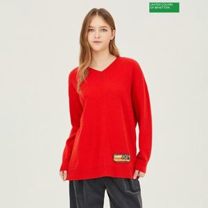 [베네통] 손뜨개 자수 니트 BAKP75361_RD