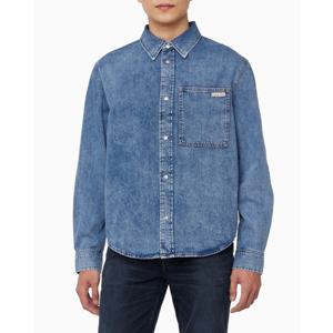 CK진 남성 레귤러핏 미드블루 데님 셔츠(J326561)