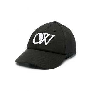 [OFF-WHITE] 남성 햇 드릴 OW logoembroidered 베이스볼 캡 OMLB069C99FAB001 1001 BLACK/WHITE /9