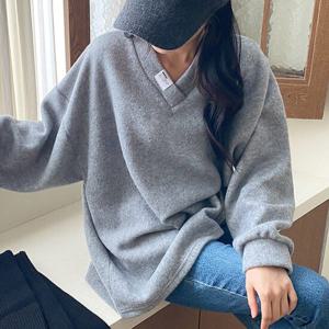 [아이우먼] 브이넥라벨레글런긴팔티 ILK460M501 빅사이즈