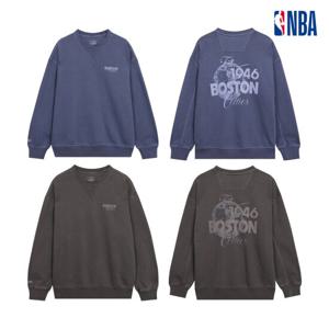 NBA N251TS121P 공용 오버핏 BOS 피그먼트 다잉 맨투맨 티셔츠 STG