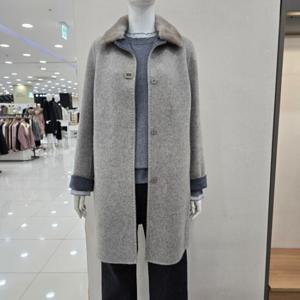 [크레송]밍크카라 캐시혼용 코트 LWCMHA50A