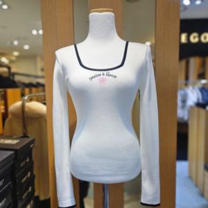 [에고이스트]스퀘이넥배색슬림풀오버/ER2OKL51