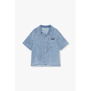보브레터링 자카드 데님 블라우스7155255002