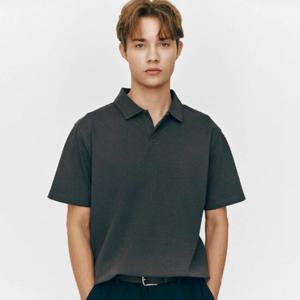 지오다노 015504 레귤러핏 폰테 슬릿넥 폴로 반팔티 01015504