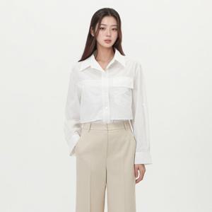 [랩]롤업 세미 크랍셔츠(AR2WB465)