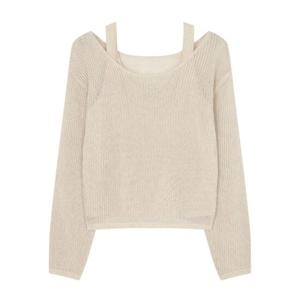 [르샵]25l2l25kpo800옵션나시 그물 긴팔 니트