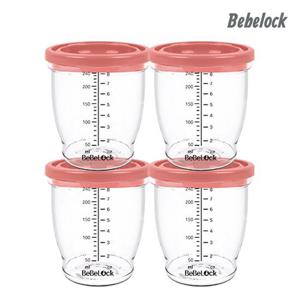 [베베락]엘파 이유식 밀폐용기 240ml 피치핑크(4P)