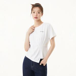 플라스틱아일랜드  밑단변형 턱 티셔츠 (PR2CH664)