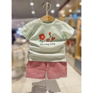 블루독베이비[hu] 25.SS MN)플라워반팔상하세트 45170-672-21 여아상하복 활동복 외출복 등원복 실내복