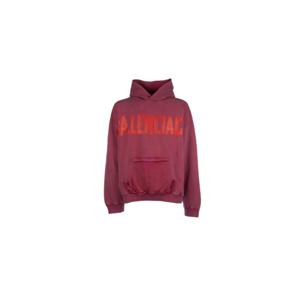 발렌시아가 후드 티셔츠 744441TSVJ9 5003 RASPBERRY