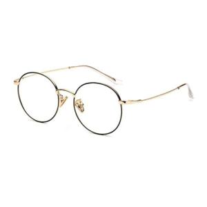 아트박스/루킹포유 LK77507 클래식 라운드 안경테_C5 GOLD BLACK