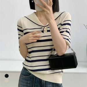 [카라]KARRA 더블스트라이프세라넥니트_A5M0740
