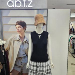 Ab.f.z DP01 골지라운드앞포인트민소매니트 Afz2zw31