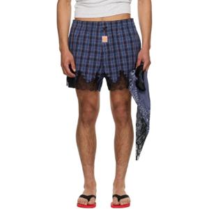 마틴로즈 반바지 SSENSE 익스클루시브 네이비 프렌치 니커스 쇼츠 252892M193000