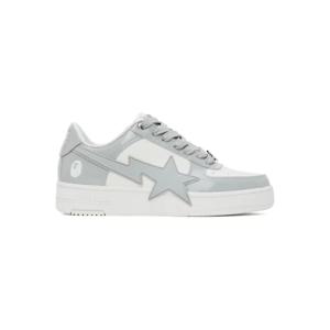 BAPE 스니커즈 화이트   그레이 베이프 스타 OS  3 스니커즈 242546M237048